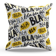 Moud's Çift Tarafı Baskılı Bla Bee Arı Desenli Tekli Süet Kırlent Kılıfı