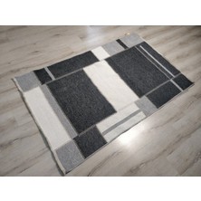 Eko Halı NOA 08 Grey Antrasit Hav Toz Vermez Yıkanabilir Çift Taraflı İnce Modern İskandinav Kilim