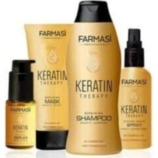 Farmasi Keratin Theraphy 4'lü Onarıcı Saç Bakım Seti - Şampuan + Maske + Sprey + Serum