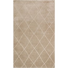 Eko Hali Missori Msr 03 Beige Hav Toz Vermez Sade Desenli Yumuşak Dokulu Modern Makine Halısı