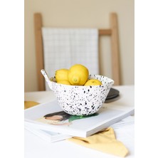 Beige & Stone Seramik Benekli Çırpma Karıştırma Kabı 850 ml