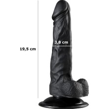 Lilitu Shop Lilitu SHOP19,5 cm Belden Bağlamalı Realistik Vantuzlu Zenci Dildo Penis