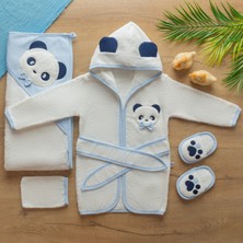 Sare Baby Sarebaby Sevimli Panda Erkek Bebek Bornoz Takımı Yeni Sezon