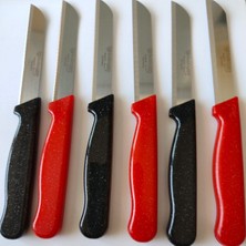 Solingen Keskin Solingen Marka Meyve & Sebze Bıçağı 6 Adet Siyah-Kırmızı