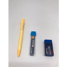 Gıpta Pastel-X 0.7 Versatil Kalem + Gıpta 0.7 2b 60MM Uc + Gıpta Premium Mavi Sınav Silgisi
