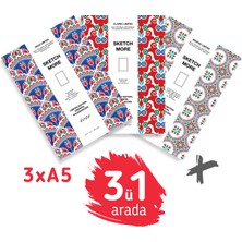 Poliart Super Kombo 3ü1 Arada 3xa5 “doğu Kaleydoskopu” Eskiz Defteri Karişik Teknikler Limited Edition Set