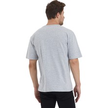 Adams Erkek Basic Oversize Bisiklet Yaka %100 Pamuk Kısa Kol T-Shirt