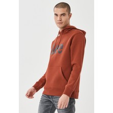 Lee L212021810 Erkek Kiremit Kapüşonlu Sweatshirt