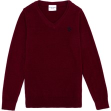 U.S. Polo Assn. Erkek Çocuk Bordo Triko Kazak 50257649-VR014
