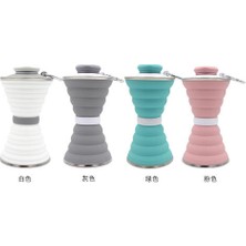 Haitn 500ML Yaratıcı Silikon Katlanır Geri Çekilebilir Su Şişesi (Yurt Dışından)