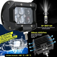 Nkt Group Balık Göz  6 LED 36W Kare Yayıcı Delici Off Road Uyumlu Far Lambası