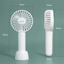 Xhltd 800 Mah Plastik El Fan, Öğrenci Yurtta Küçük Taşınabilir Fan Için Uygun Şarj Edilebilir Basit Rüzgar (Yurt Dışından)