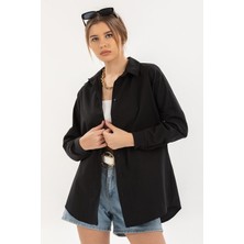 Candybia Kadın Oversize Uzun Basic Gömlek