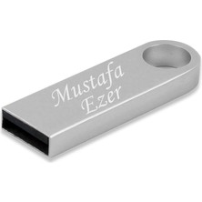 Sedef Silver Kişiye Özel Anahtarlık Zincirli Hediyelik Kutulu USB Flash Bellek 32 GB