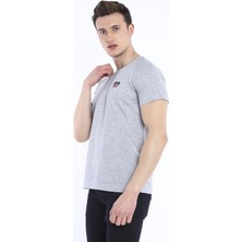 Escetic Erkek G2 Melanj Erkek Slim Fit Pamuklu Kısa Kollu Bisiklet Yaka T-Shirt - 0830