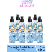 Yumoş Jet Fresh Giysi Spreyi Lilyum 6 x 200 ml