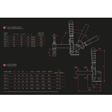 Enigma Clamp Lamalı Dikey Bağlantı Elemanları / 1101 Y-L  / Yatay Taban Toggle Clamp
