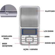 Janva Hassas Cep Terazisi Dijital Tartı Kuyumcu Gümüşçü