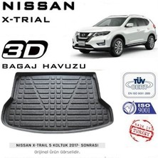 Born Garage 2020 Nissan X-Trail 5 Koltuk 3D Bagaj Havuzu Kauçuk