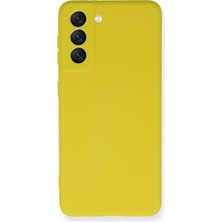 Case World Samsung Galaxy S21 Fe ile Uyumlu Kapak Içi Kadife Kamera Korumalı Lansman Silikon ile Uyumlu Kılıf - Sarı