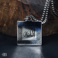 Beymarka Allah Yazılı Kare Çelik Kolye - 3102