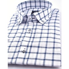 2022- Kısa Kol Adv Ekose Regular Gömlek /lacivert/m