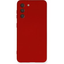 Case World Samsung Galaxy S21 Fe ile Uyumlu Kapak Içi Kadife Kamera Korumalı Lansman Silikon ile Uyumlu Kılıf - Kırmızı