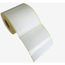 Kuşe Barkod Etiketi 100X100 Tekli 400 ´ Lük