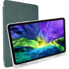 Asil Bilişim Samsung Galaxy P610 Tab S6 Lite 10.4 Kılıf Kalemlikli Mars Tablet Kılıfı - Koyu Yeşil