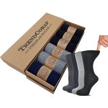 Trendcorap Premium 6'lı  Lastiksiz Pamuklu Şeker Çorabı 41-45