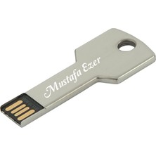 Sedef Silver Kişiye Özel Anahtar Şeklinde Metal Kutulu Hediyelik USB Flash Bellek 32 GB
