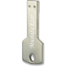 Sedef Silver Kişiye Özel Anahtar Şeklinde Metal Kutulu Hediyelik USB Flash Bellek 32 GB
