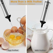 Şarj Edilebilir Süt Frother, Elektrikli El Köpük Makinesi Yüksek Tork Motoru, Kırbaçlama Foamer Kahve Sanatı, Cappuccino, | Milk Annotları