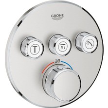 Grohe Grohesmartcontrol 3 Valfli Akış Kontrollü, Ankastre Termostatik Duş Bataryası Paslanmaz Çelik - 29121DC0