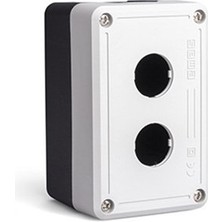 Py Serisi Plastik 2 Gözlü Boş Gri-Siyah Kumanda Kutusu