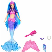 Barbie Malibu Deniz Kızı Bebeği, Hayvan Figürleri, Değiştirilebilir Yüzgeçler, Saç Fırçası ve Aksesuarlarıyla, 3 Yaş ve Üzeri Hhg52