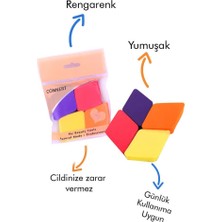 Mujgan 4'lü Baklava Şekilli Renkli Makyaj Süngeri