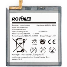 Rovimex Samsung Galaxy S20 (SM-G980F) Rovimex Batarya Pil