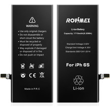 Rovimex Apple iPhone 6s Rovimex Yüksek Kapasite Batarya Pil