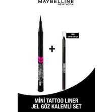 Maybelline New York Hyper Precise All Day Eyeliner + Mini Tattoo Liner Jel Göz Kalemli Set