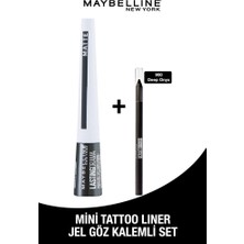 Maybelline New York Lasting Drama Mat Siyah Eyeliner + Mini Tattoo Liner Jel Göz Kalemli Set