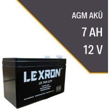 Lexron 7 Ah Amper 12 V Volt Kuru Tip Agm Akü