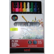 Uni Posca Pc-3m 0.9-1.3 mm Su Bazlı Boyama Markörü Seti Ana Renkler 8 Renk