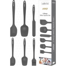 Valletta Drongo 6'lı Spatula Set Gri