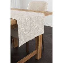 Cango Home Krem Beyaz Bohem Iskandinav Geometrik Desenli Dijital Baskılı Runner CGH1211-RN