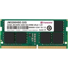 Exotic Home Transcend 32GB Jm Ddr4 3200MHZ So-Dımm JM3200HSE-32G