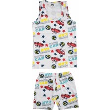 Gümüş 4070 Baskılı Çocuk Atlet Boxer Takım