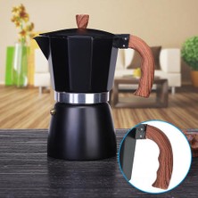 300 ml Cezve Italyan Espresso Soba Üst Kahve Makinesi Percolator Pot Moka Cezve Siyah | Kahve Kapları (Yurt Dışından)