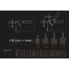 Enigma Clamp Yatay Bağlantı Elemanları -1261-Y - MENGENE(Toggle Clamp)