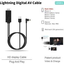 Pmr Lightning HDMI Tv Bağlantı Kablosu 90 Derece Uç 1080P